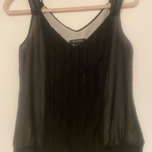 White House Black Market Sheer Black Camisole